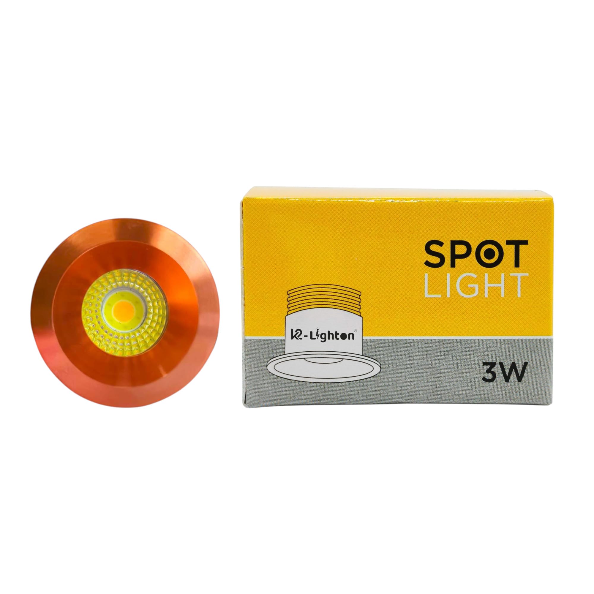 k2-Lighton 3W Mini Spot Light – 3 in 1 Rosegold | LED Recessed